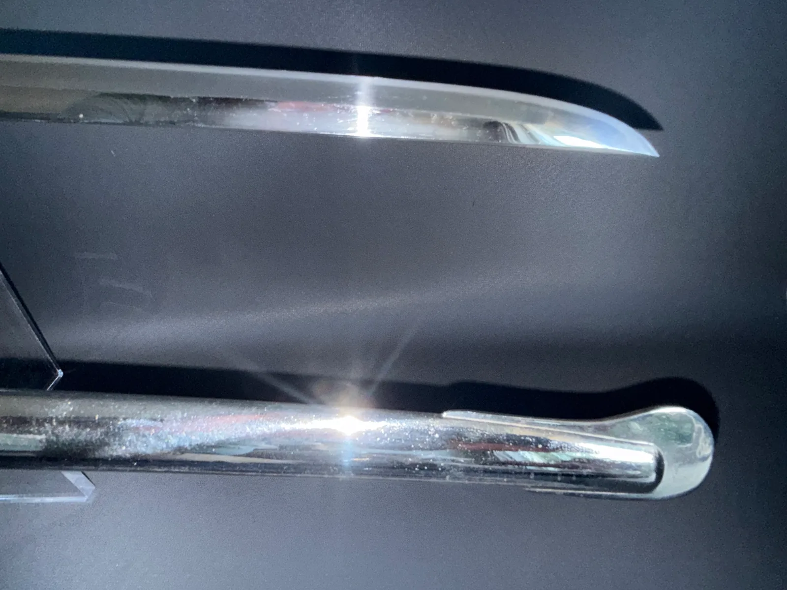 Shining Kyū-Guntō katana blade tip & polished scabbard of a Gassan School Nihontō from the General Officer's sword.