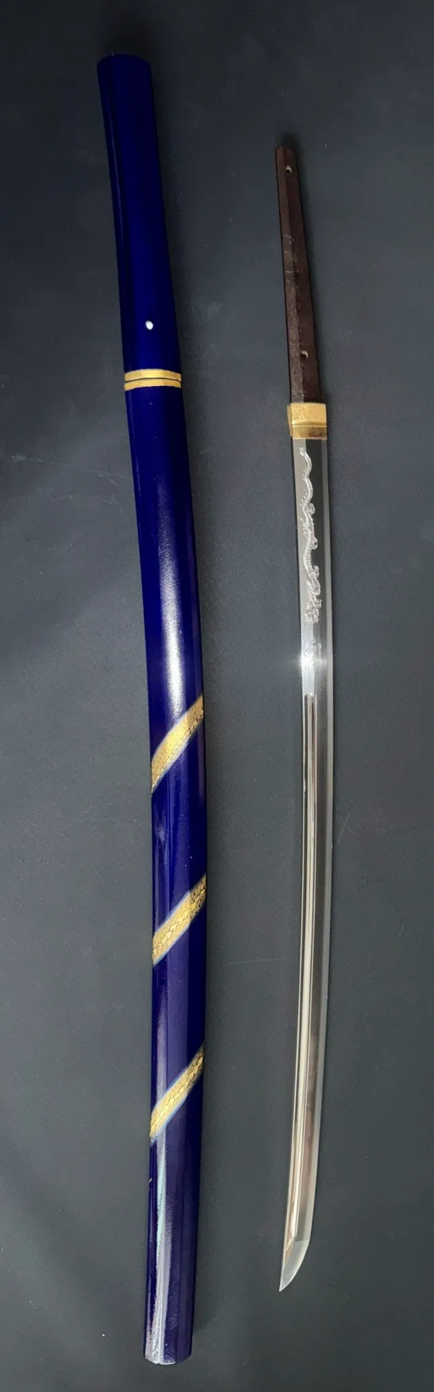 Kyodai Originals Japanese Masterpice Gassan Sadakazu NBTHK Tokubetsu Hozon katana with blue saya